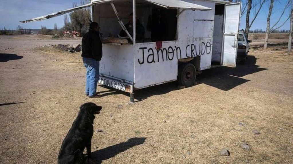 El carrito de jamón crudo que recomendó el New York Times. Foto: Los Andes.
