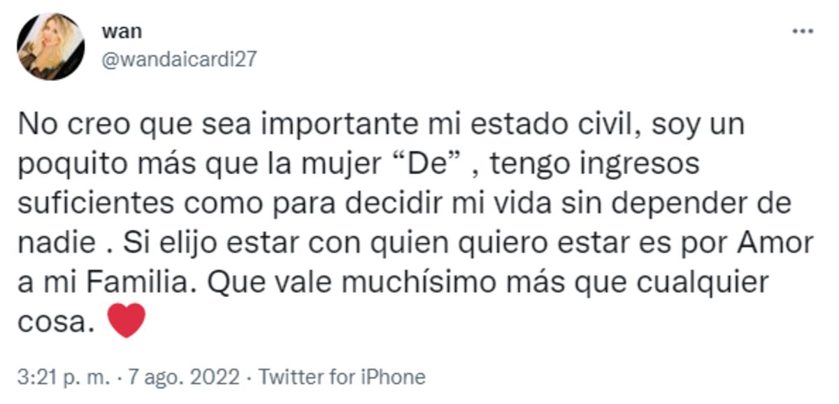 El contundente mensaje de Wanda Nara tras reconciliarse con Mauro Icardi.
