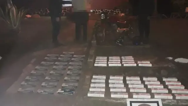 Contrabando de cigarrillos en El Alcázar. Policía de Misiones
