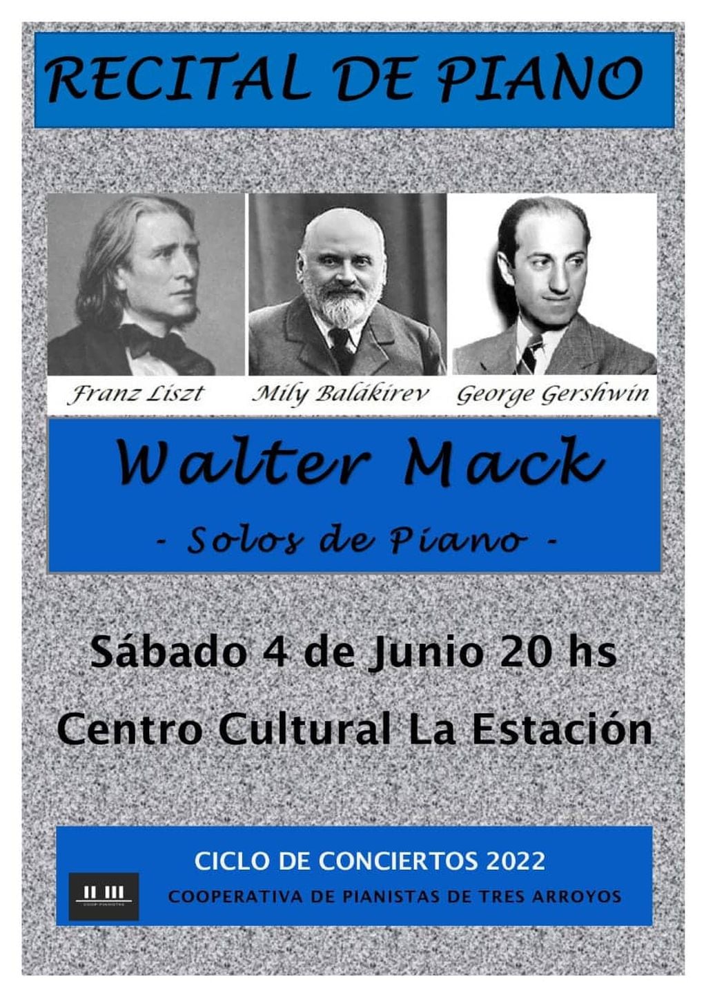 Concierto de Piano de Walter Mack en el Centro Cultural La Estación
