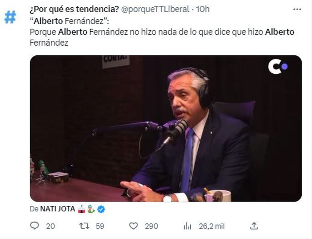 Memes de Alberto Fernández tras su entrevista en El Método Rebord.