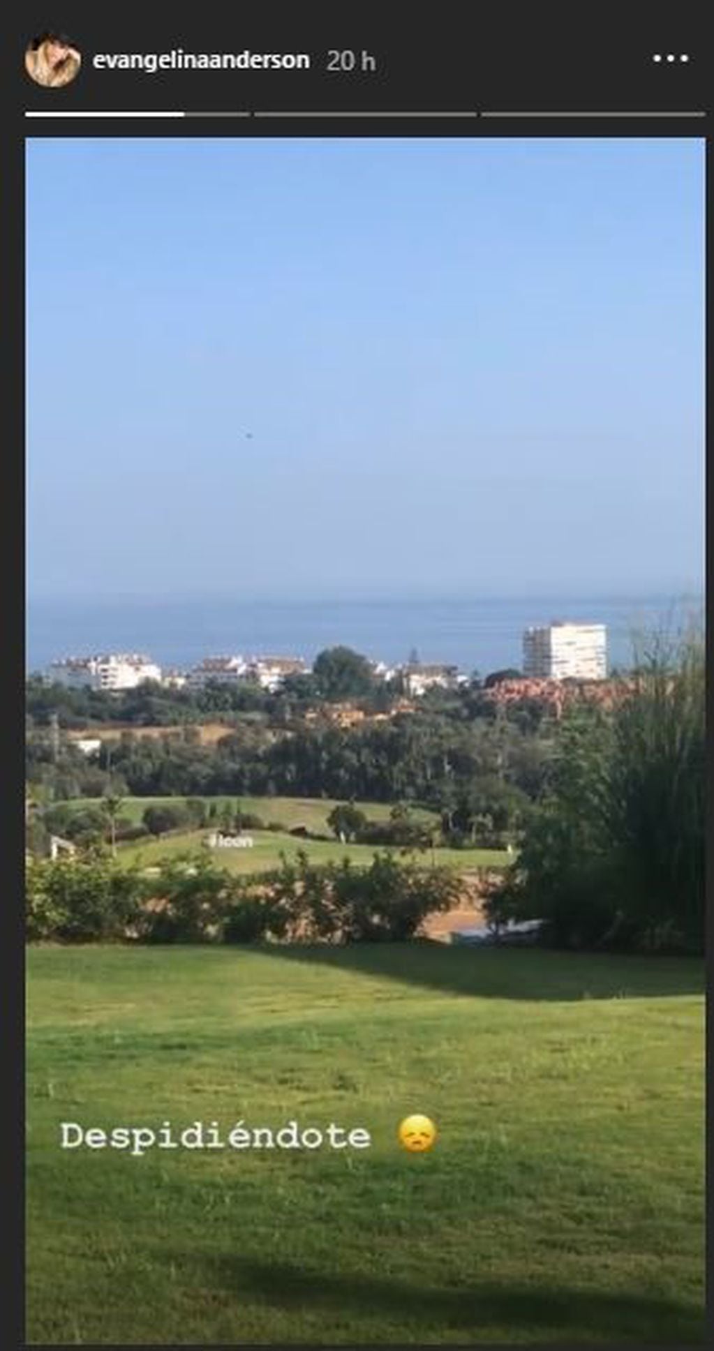 Evangelina Anderson se despidió de Marbella con un video de la ciudad (Captura de video: Instagram/ evangelinaanderson)