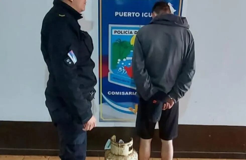 Individuo que robó una garrafa de gas fue detenido en Puerto Iguazú.