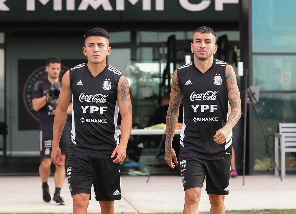 Thiago Almada y Ángel Correa, los dos jugadores que se suman a la selección nacional en lugar de Joaquín Correa y Nicolás González. (Instagram angelcorrea32)