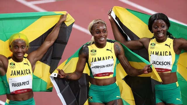 Juegos Olímpicos: Jamaica copó el podio en 100 metros femeninos