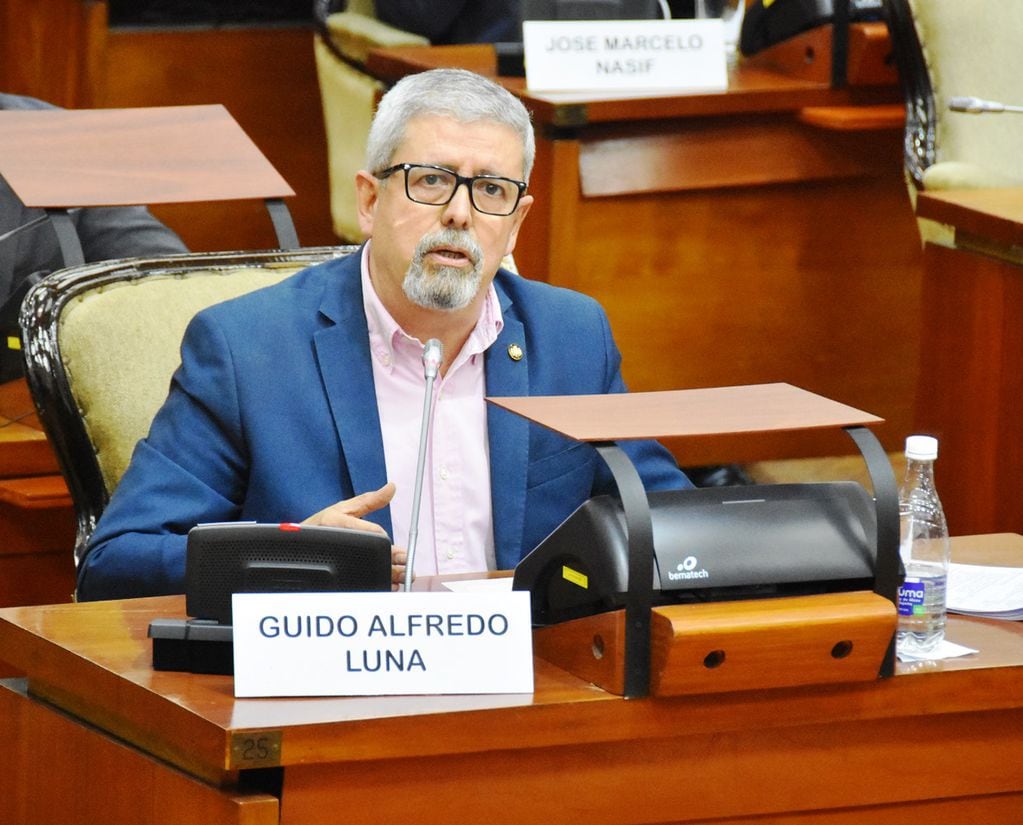 El diputado por la UCR Guido Luna ofició de miembro informante sobre el proyecto de presupuesto enviado por el Poder Ejecutivo a la Legislatura de Jujuy.