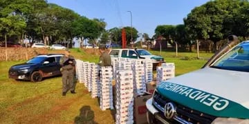 Gendarmería incauta cigarrillos de contrabando  y recupera vehículo robado en San Vicente