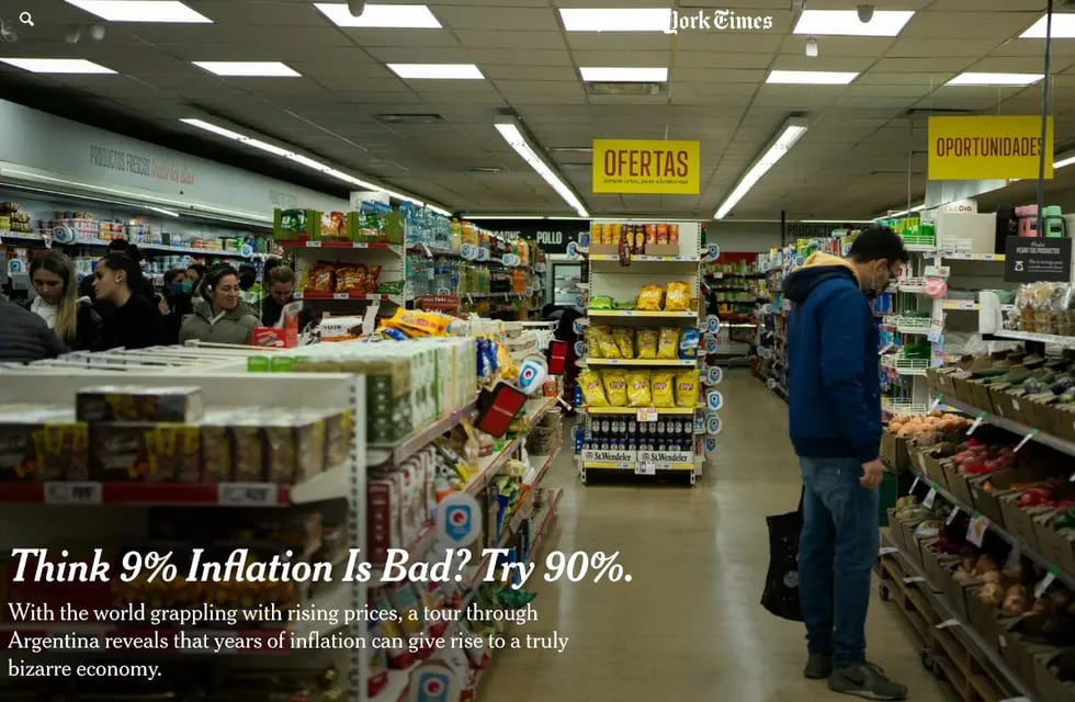 El New York Times sobre la inflación en Argentina: “Es una economía imposible de comprender”.