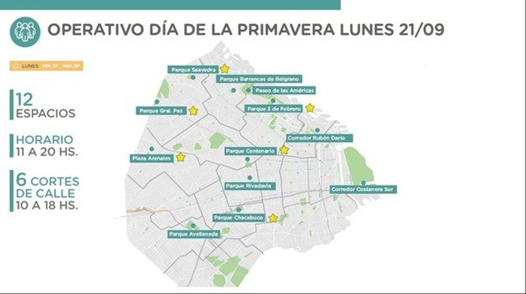 Día de la Primavera: la Ciudad desplegará un gran operativo en parques y plazas (Foto: Gobierno de la Ciudad)