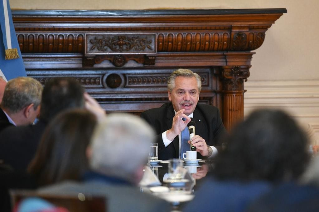 Alberto Fernández se hizo presente en la reunión de gabinete junto al resto de los ministros. La falta de gasoil fue uno de los temas que se abordaron. 