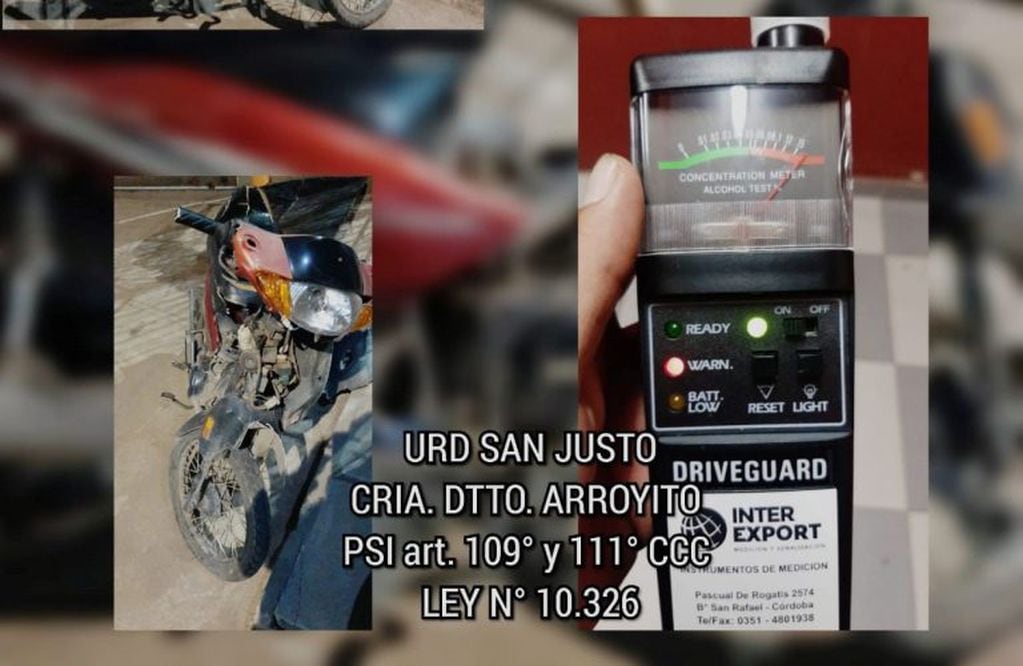 Secuestro de una motocicleta en Arroyito