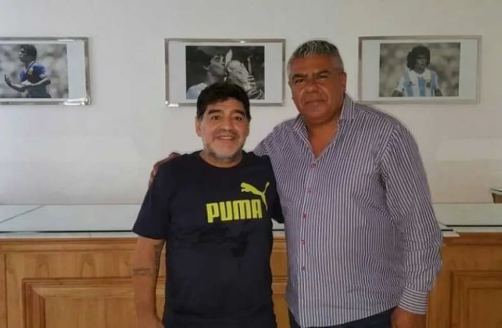 Claudio Tapia con Diego Mardona