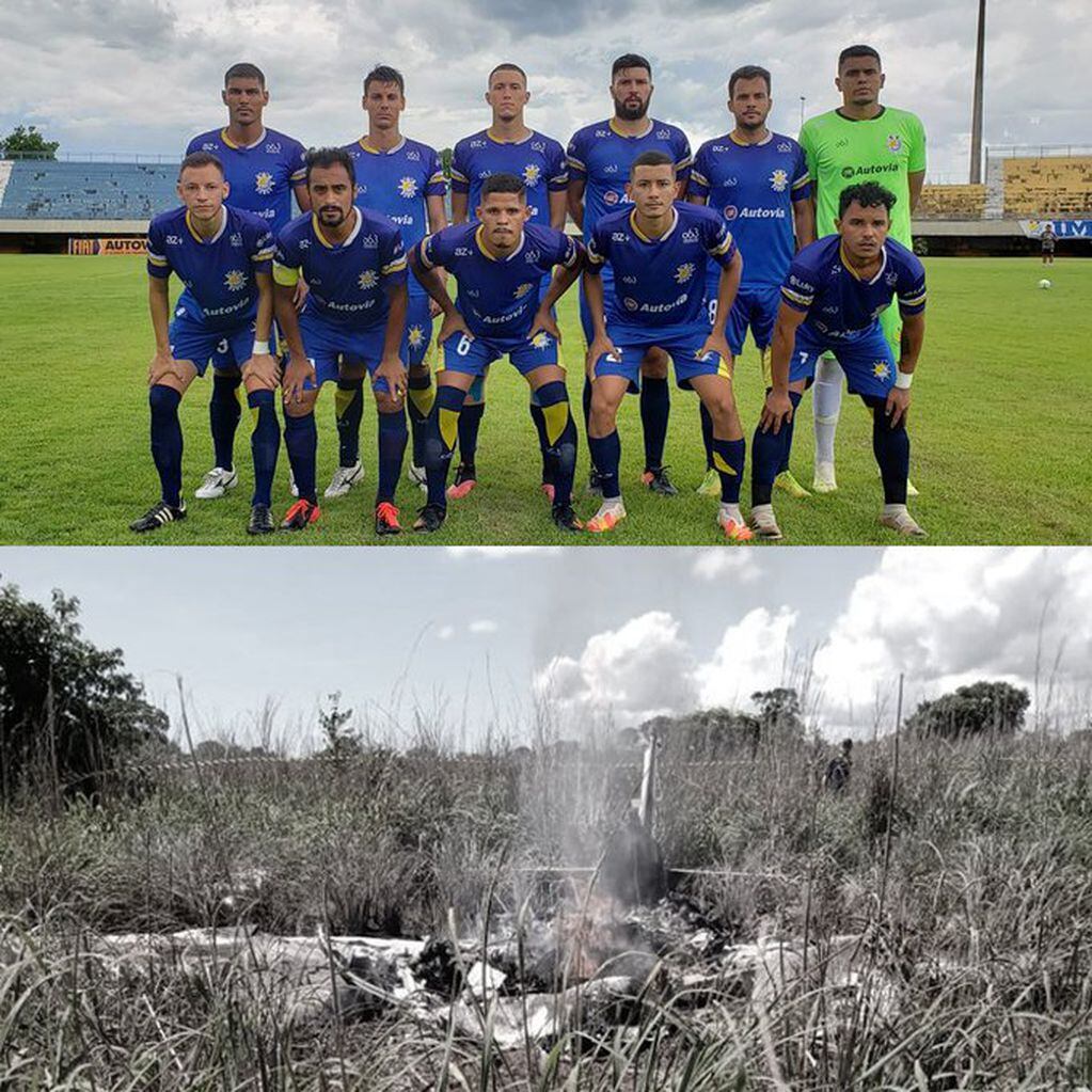 Tragedia en el fútbol: cayó una avioneta de un club del ascenso brasileño (Foto: Twitter)