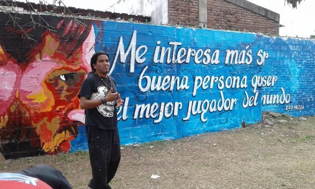Muralistas de Latinoamérica participaron de una gran actividad en el barrio natal de Messi. (Facebook)