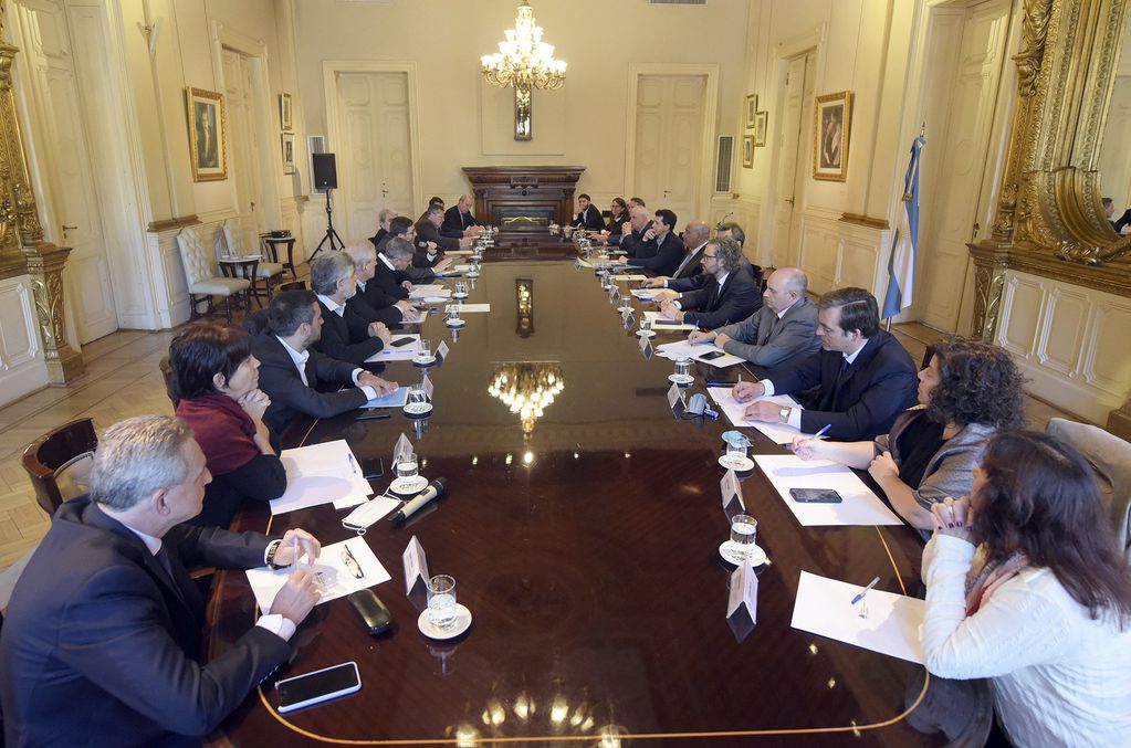 La reunión de gabinete que se llevó a cabo este miércoles. 
Foto presidencia