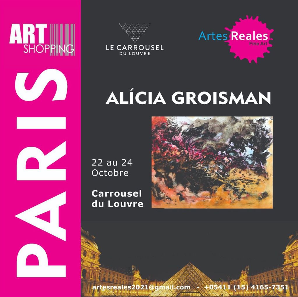 Alicia Groisman, la artista mendocina que expondrá en el Carrusel du Louvre de París.