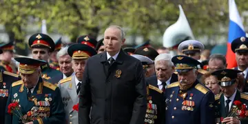 Vladimir Putin en el Día de la Victoria en Rusia justificó la invasión a Ucrania.