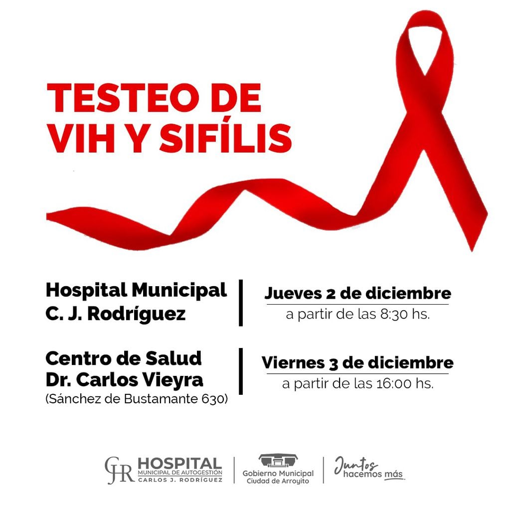 Testeos VIH en Arroyito