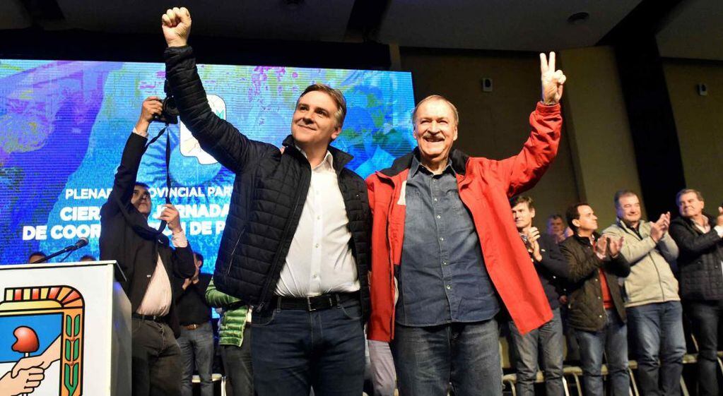 Schiaretti cerró el acto y se mostró cerca del vicegobernador Martín Llaryora, quien se perfila como el primer candidato del PJ. (Raimundo Viñuelas)