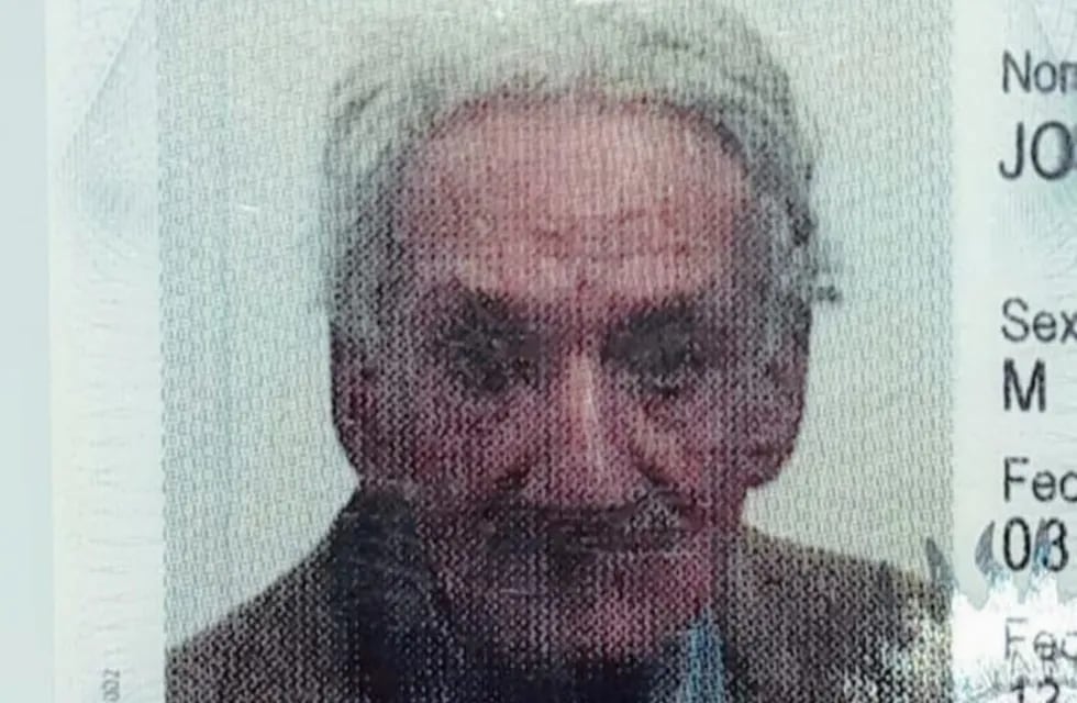 Abuelo desaparecido\nCrédito: Policía Gualeguay