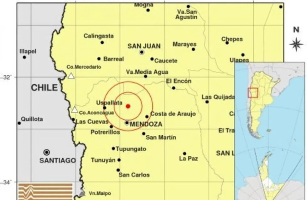 sismo en Mendoza con epicentro en Las Heras