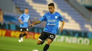 Mariano Miño, que se recupera de una rotura de ligamentos, es uno de los jugadores que pueden volver en Belgrano en el próximo partido ante Sarmiento en Córdoba