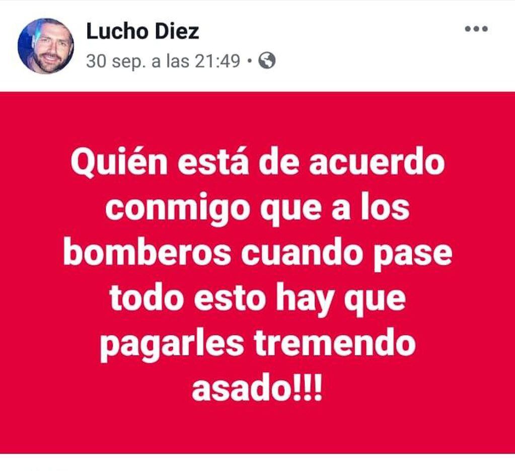 Caravana y asado para bomberos