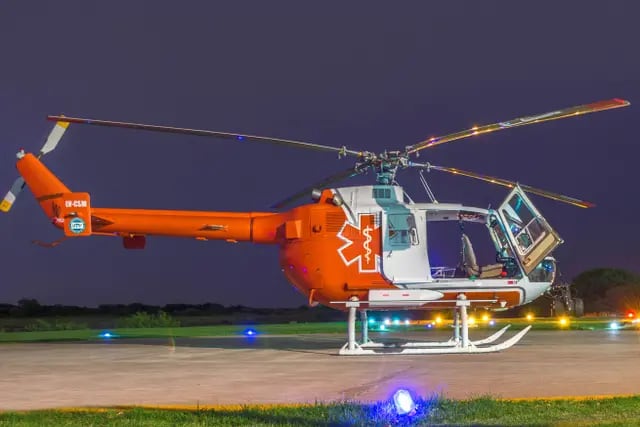 Helicóptero de la empresa UVT