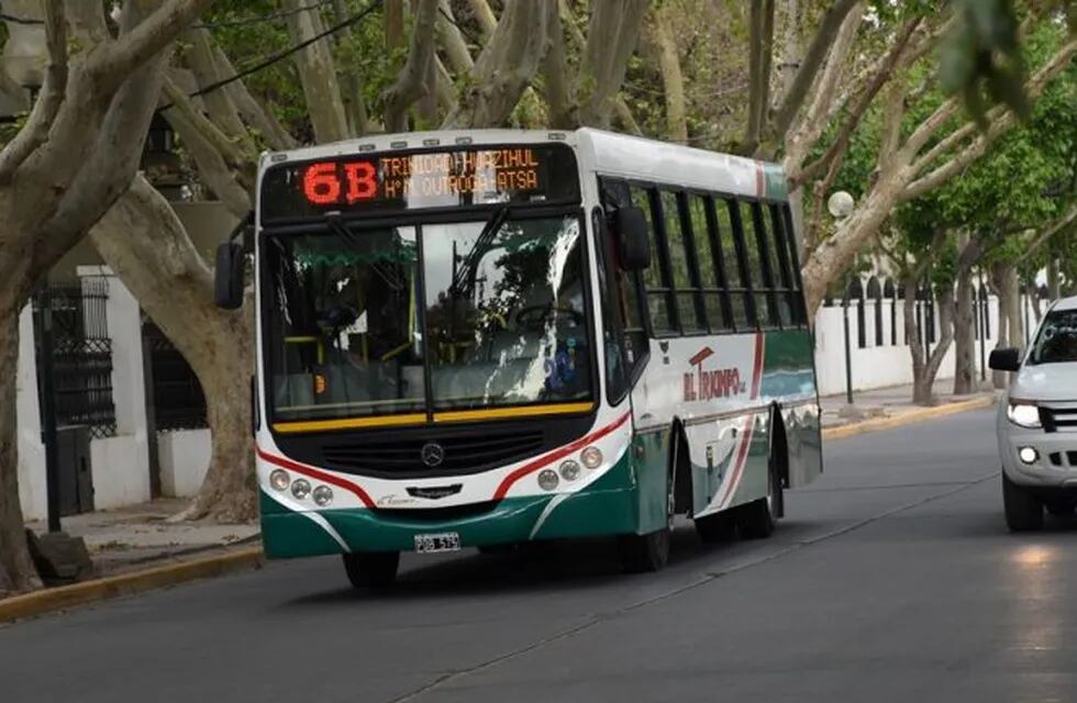 Paro de colectivos en San Juan.