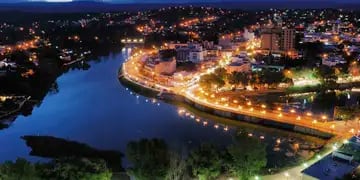 Vista nocturna. Villa Carlos Paz. Gentileza