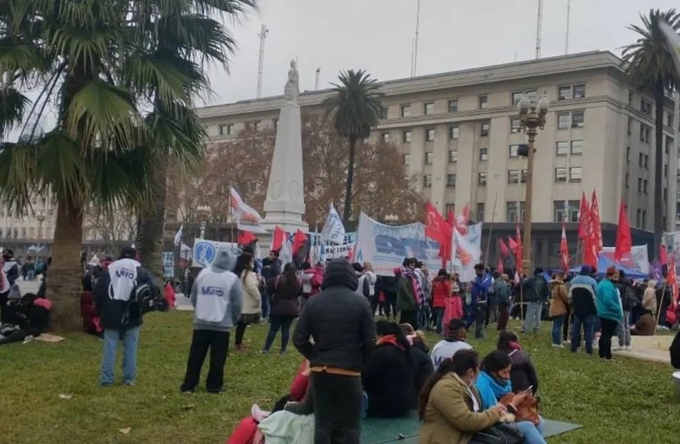 Acampe en Plaza de Mayo para reclamar la liberación de Milagro Sala.