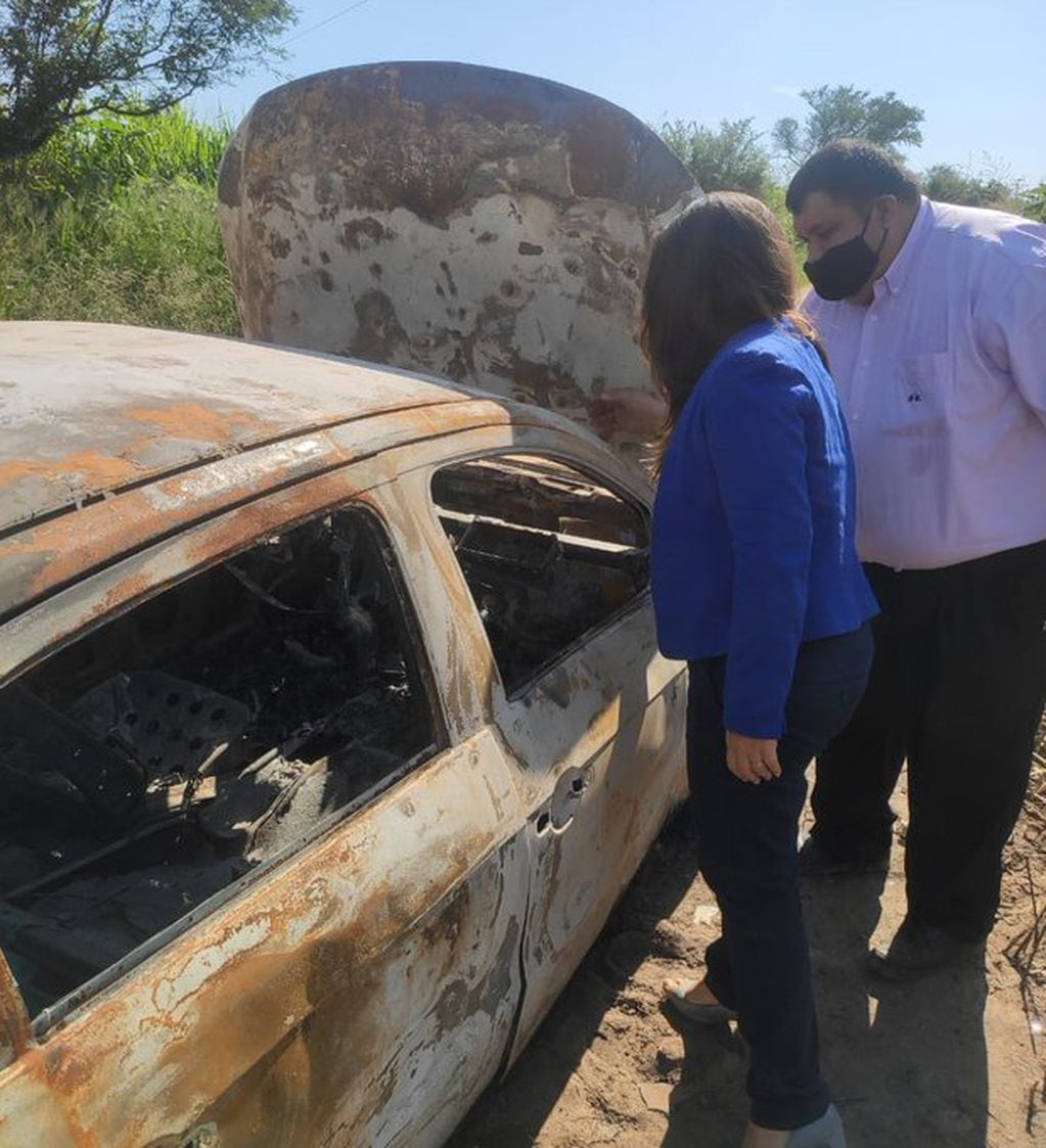 El auto de Cristian fue encontrado incinerado en Pichanal.
