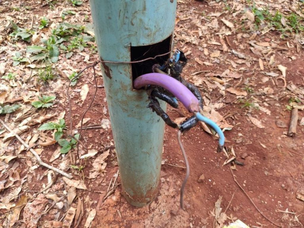 Iguazú. Robaron cables de energía que estaban bajo tierra en el Hito Tres Frontera y lo dejaron a oscuras. (El Independiente)