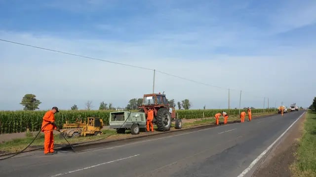 Avanzan las obras de reparación en la Ruta 33 entre Casilda y Pujato