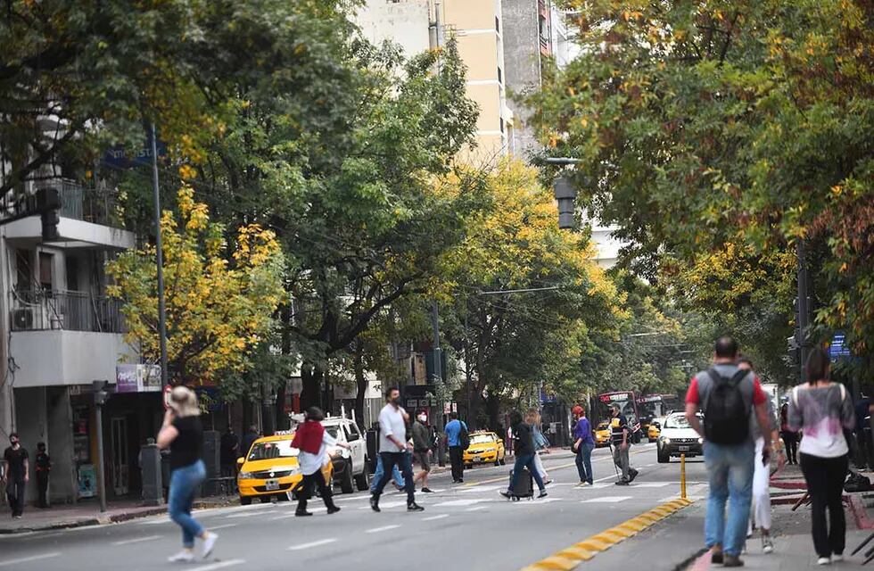 Cordoba el 20 de April de 2021 calle velez sarfield en foco vida cotidiana empiezan a aparecer las primeras hojas amarillas del otoño     Foto: Pedro Castillo 