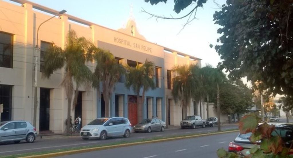 El Hospital San Felipe, donde fue trasladado Ramón Eduardo Bosch con algunas heridas por el robo.