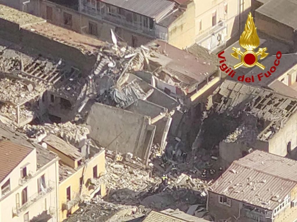El derrumbe ocurrió en Ravanusa, Sicilia. 