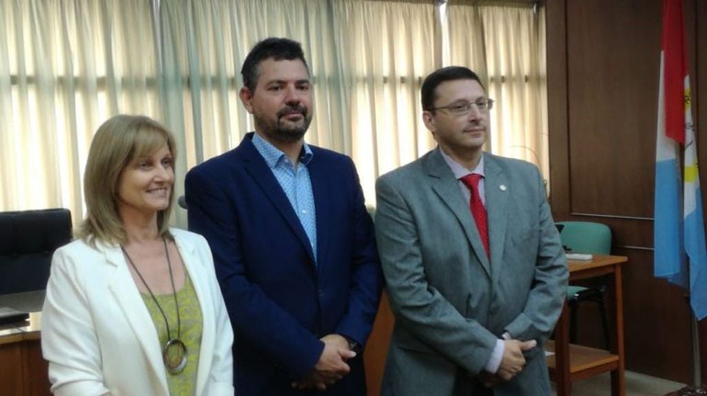 Nuevas autoridades del Concejo Municipal de Rafaela: Marta Pascual (VP 2°), Germán Bottero (Pte) y Lisandro Mársico (VP 1°) (Prensa Concejo Municipal de Rafaela)