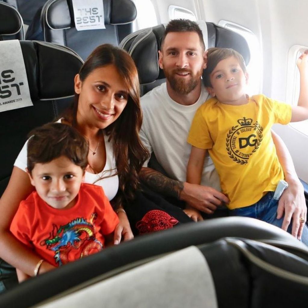 Messi y su familia viajan a Italia.(Instagram/@leomessi)
