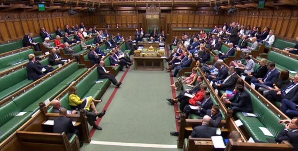 Sesión en el Parlamento británico