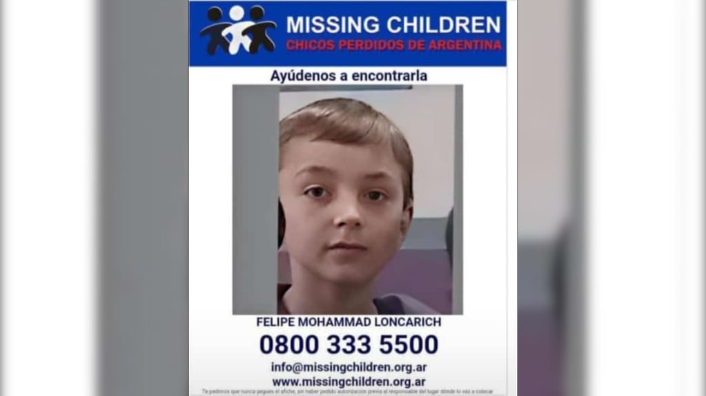 Buscan a un niño mendocino de 8 años desaparecido hace más de 10 días