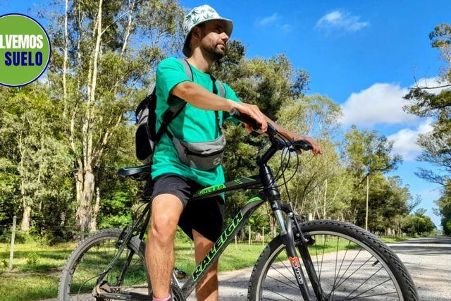 Diego Colombo, el viajero bonaerense que hará 3000 kilómetros en bici para luchar contra la crisis climática