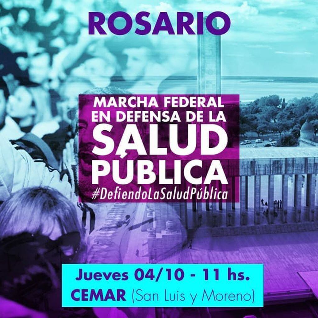 Rosario se suma a la marcha federal en defensa de la salud pública.