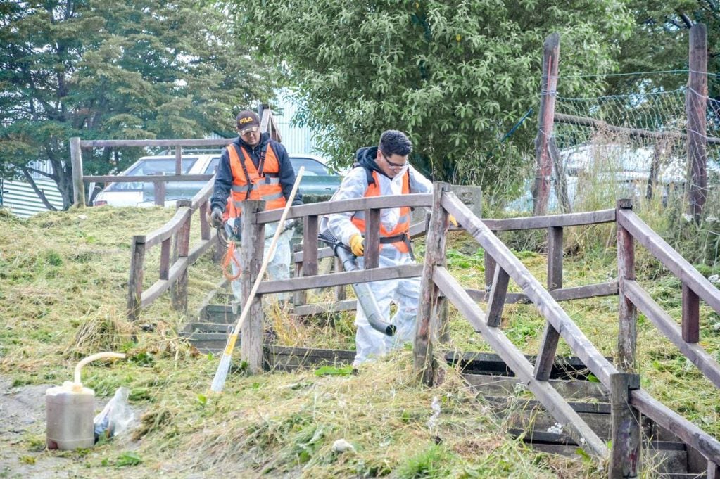 Ushuaia: realizaron jornada de limpieza en los barrios Felipe Varela y Latinoamericano