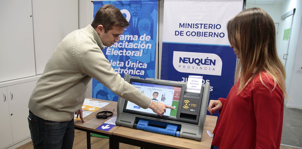 Boleta Única Electrónica para votar en Neuquén. (Foto: Gobierno de Neuquén)