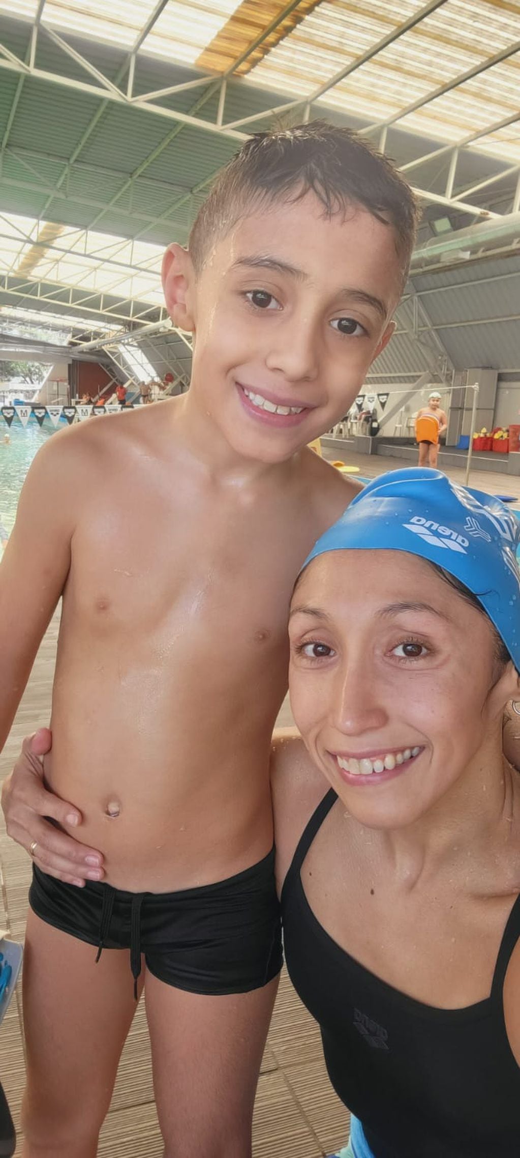 Cecilia Biagioli, su hijo y la natación.