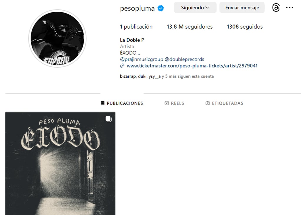 Peso Pluma eliminó todos sus posteos de Instagram.
