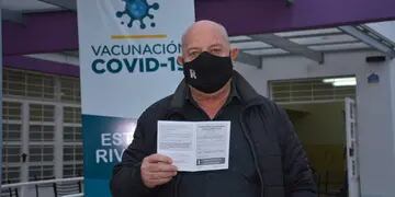 El intendente Miguel Ronco vacunado en Rivadavia