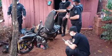 Tras allanamiento, secuestran una motocicleta y partes de otras en Puerto Iguazú