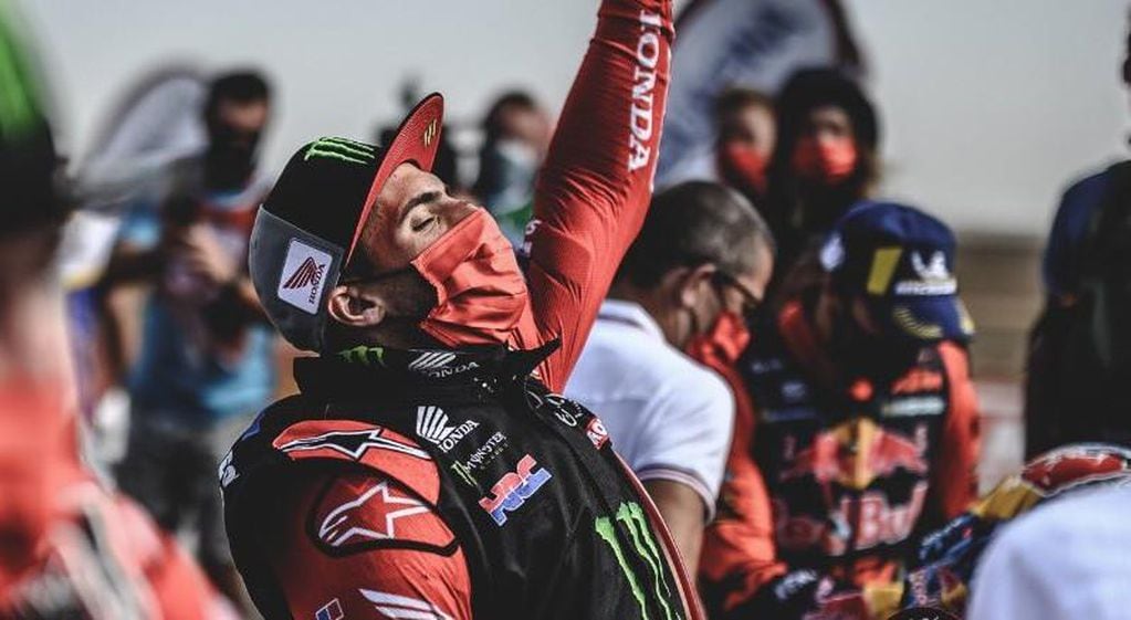 Benavides campeón del Dakar 2021. Kevin es el primer argentino en consagrarse en motos. (Foto: Prensa Rally Dakar)